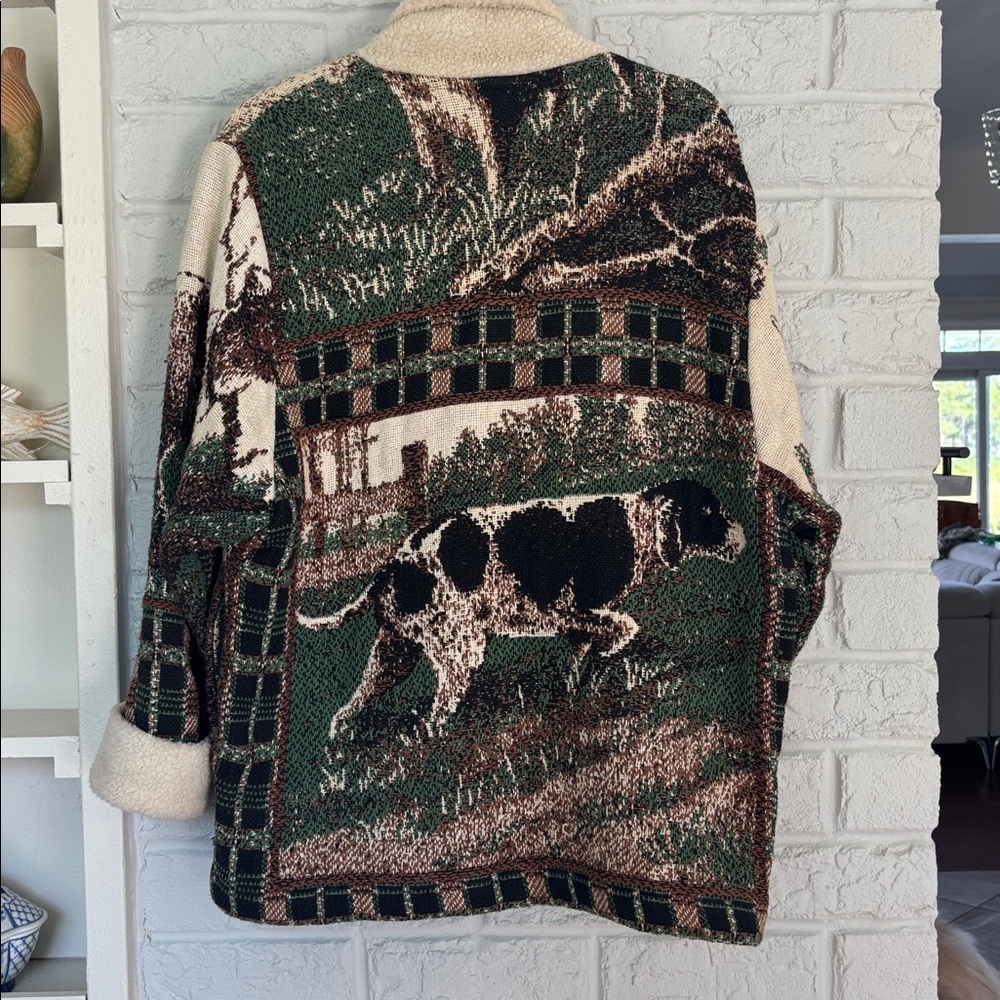 Vintage Hunting Dogs Tapestry Jacket - Picture 9 of 15